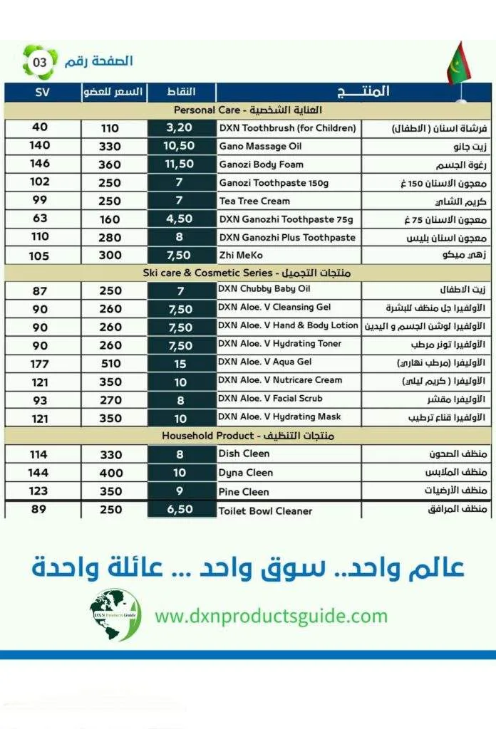 أسعار منتجات DXN في موريتانيا: الدليل الكامل لآخر التحديثات 2 لائحة اسعار dxn موريتانيا اخر تحديث31343247153386380447